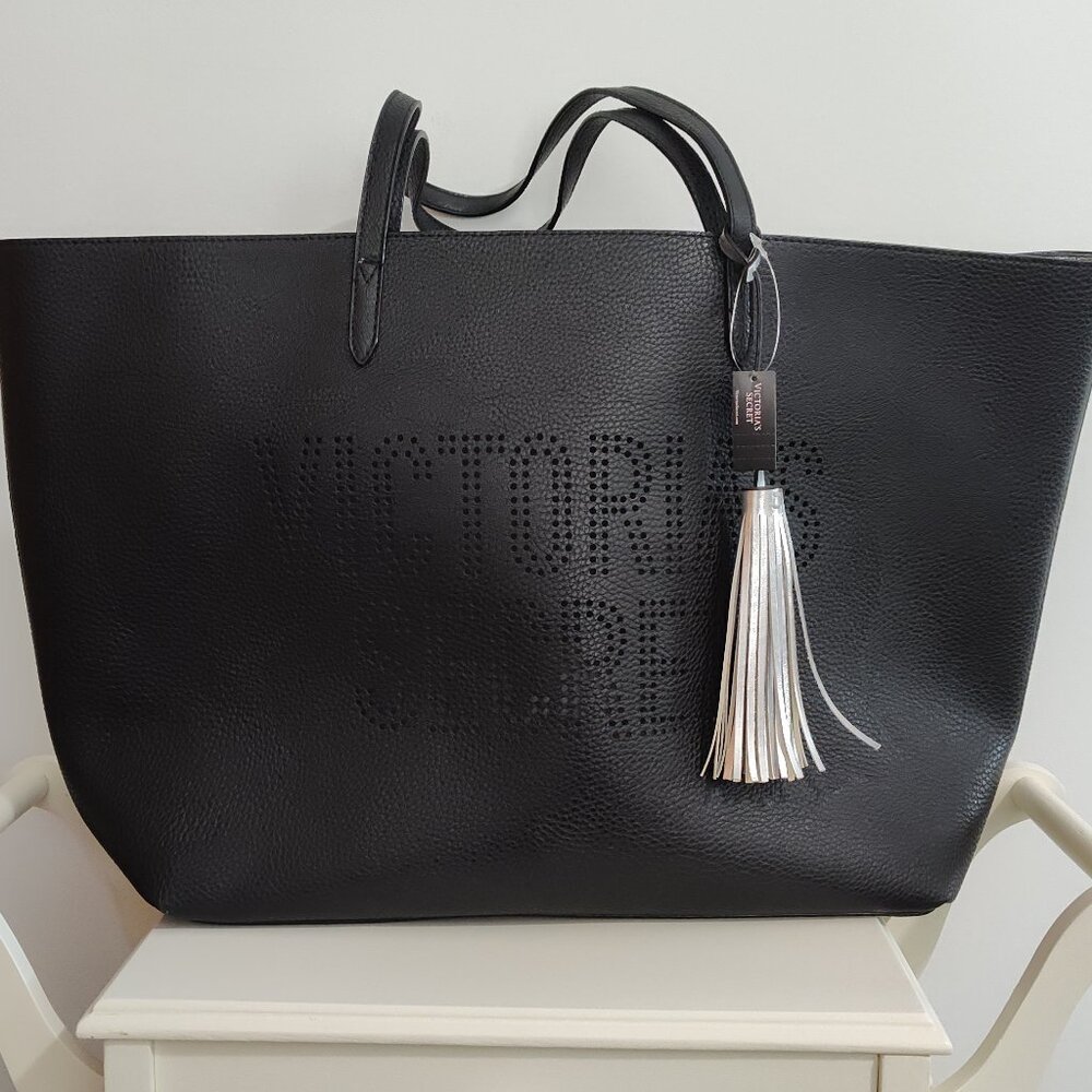 `Victoria's Secret black & silver tote bag, New with tags